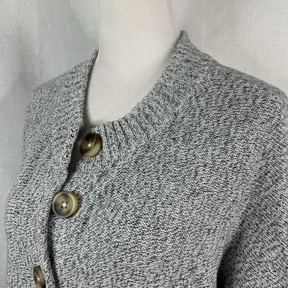 Madewell Black & White Speckled Clemence Cropped Cardigan- NWT - Picture 4 of 11